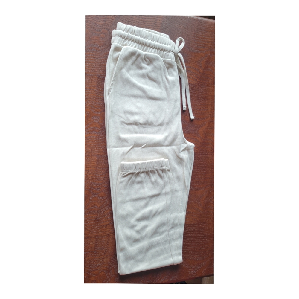 White cream color jogger sweats
